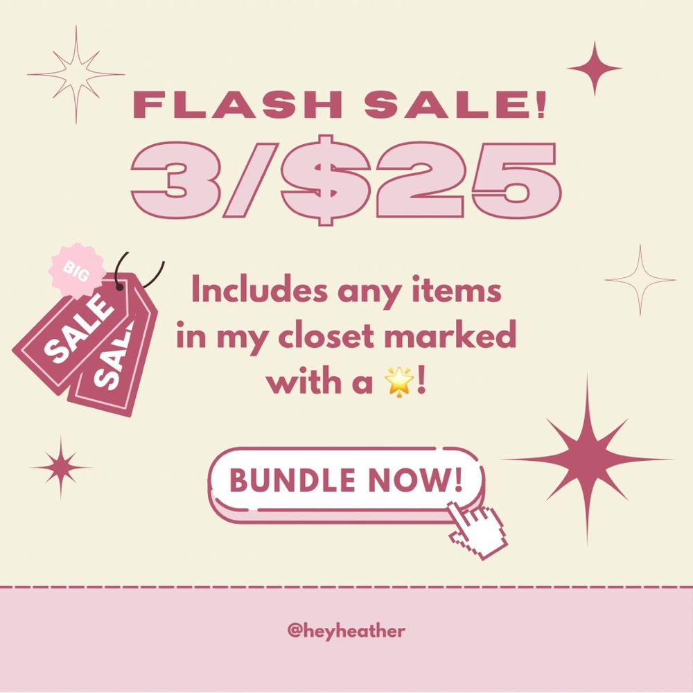 All 🌟 listings only 3/$25!